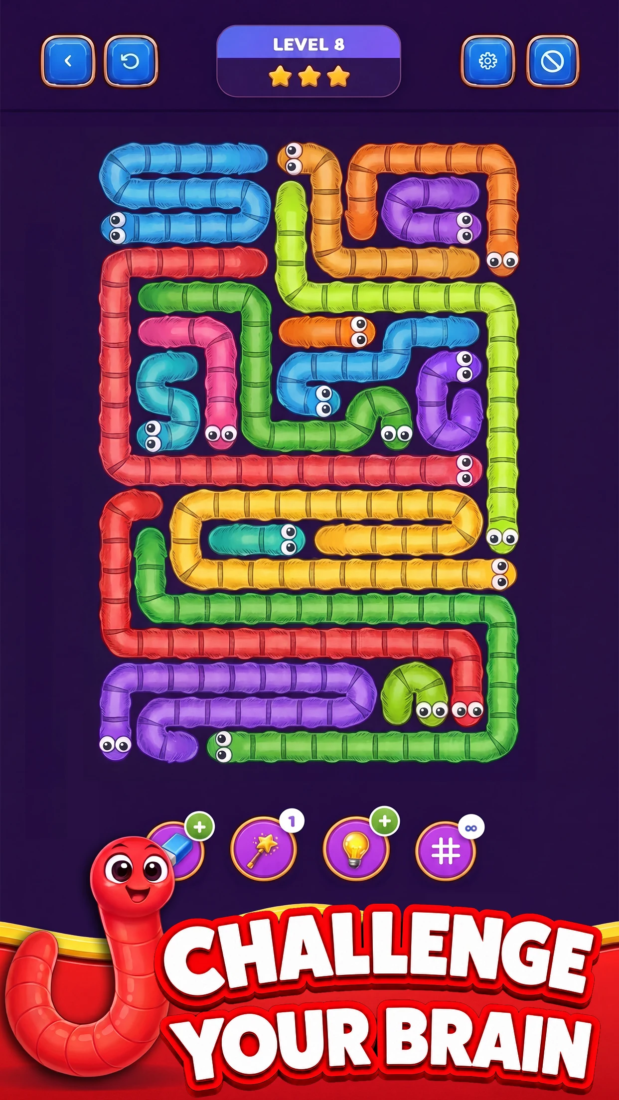 Worm Maze: Logic Puzzle screenshot