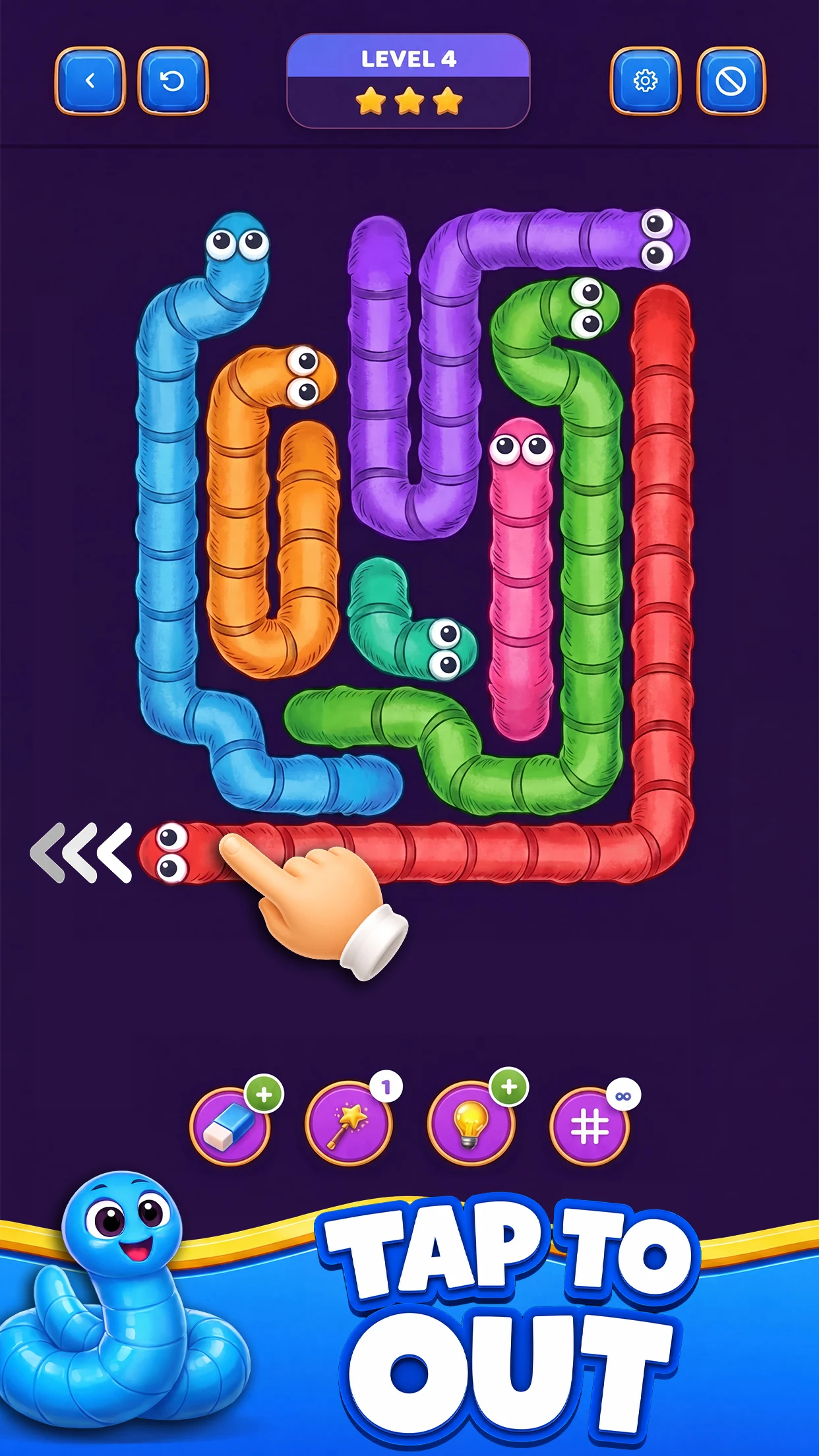 Worm Maze: Logic Puzzle screenshot